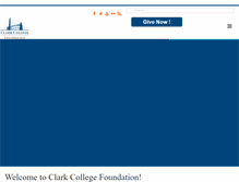 Tablet Screenshot of clarkcollegefoundation.org